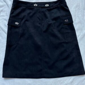 J McLaughlin Cargo Pocket Skirt Textured Faux Suede Fabric **Flawed